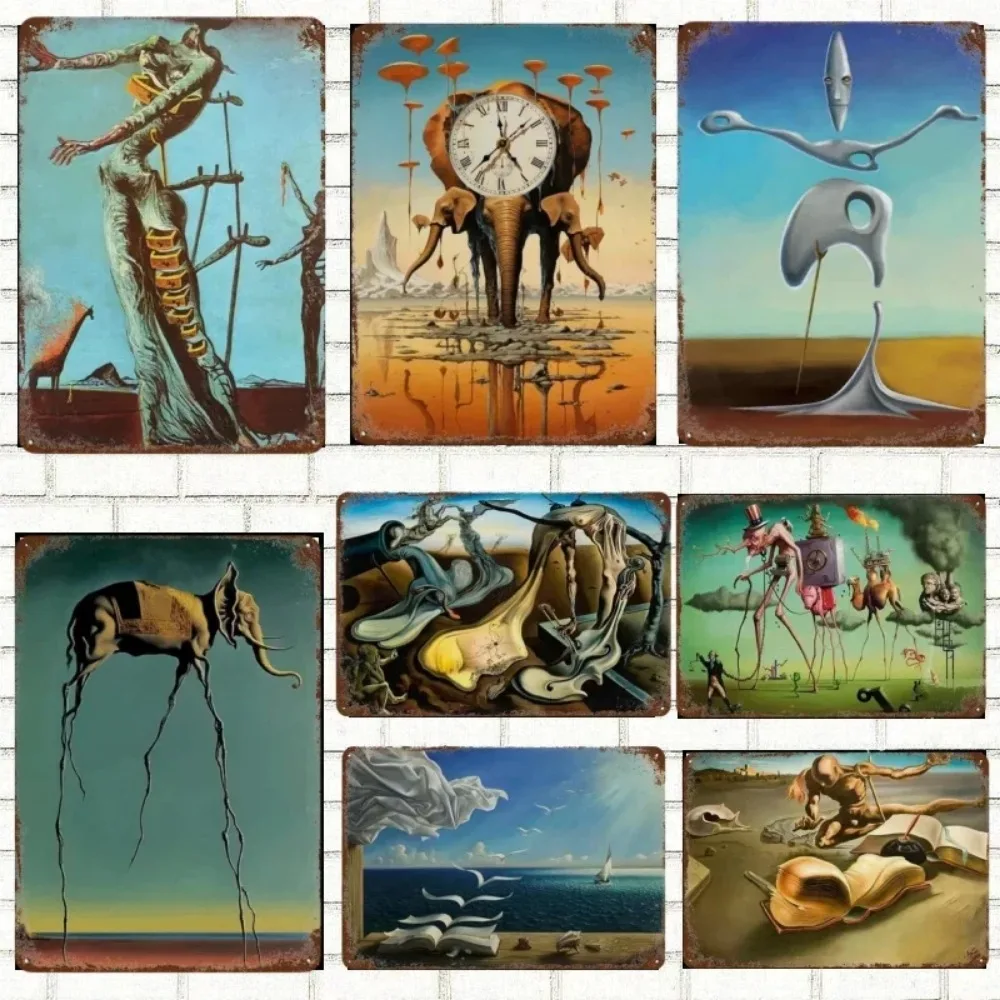 Сюрреализм знаменитые произведения искусства Salvador Dali плакаты металлические