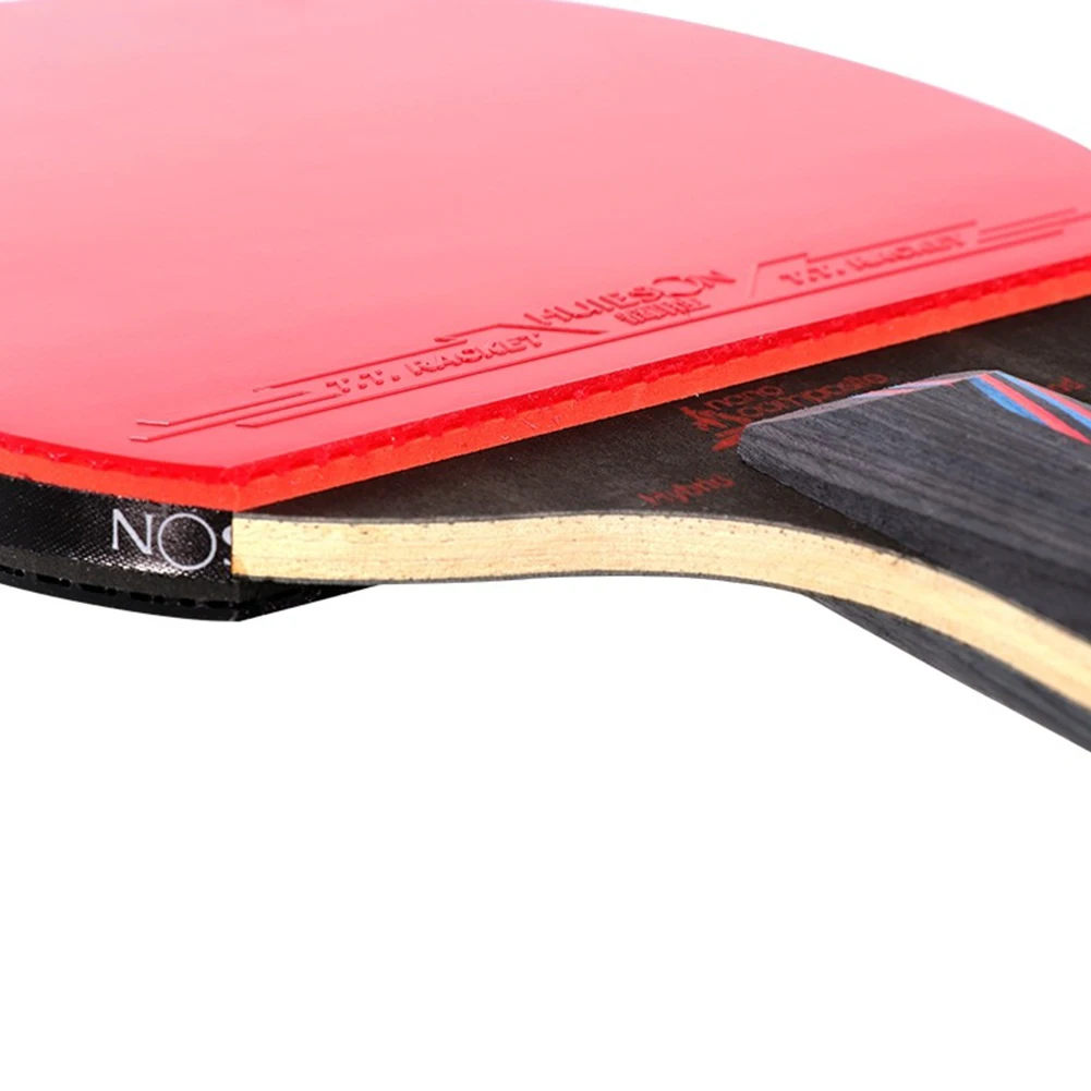 Ракетка для настольного тенниса для пинг-понга, 1 шт., 9,8 нано, черная + красная, хорошая эластичность, гибридная, деревянная, для спорта в помещении, прочная 
Ракетка для настольного тенниса для пинг-понга, 1 шт., 9,8 нано, черная + красная, хорошая эластичность, гибридная, деревянная, для спорта в помещении, прочная
