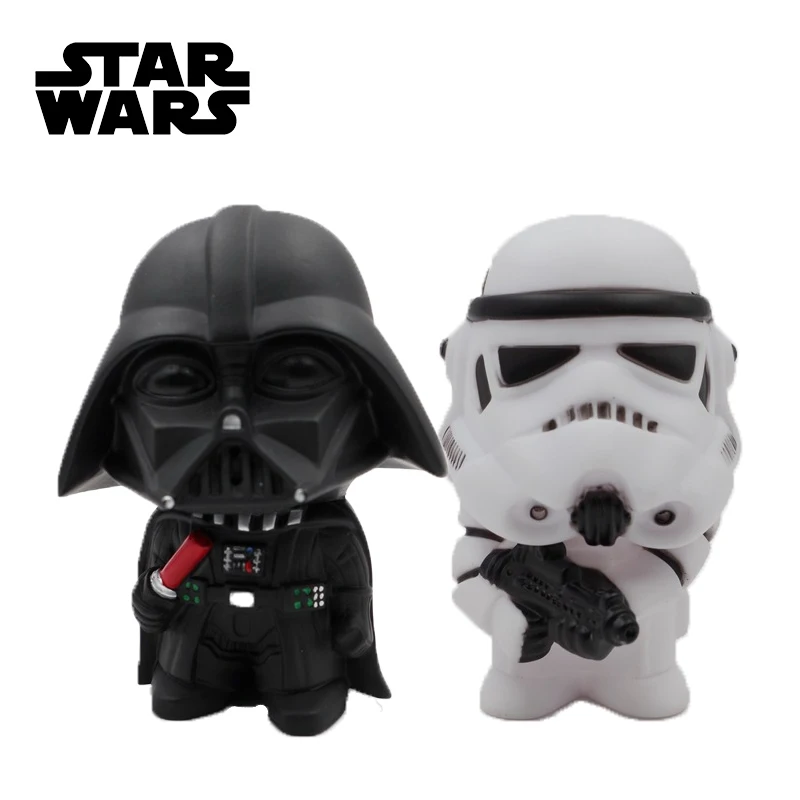 

Q Version Disney Star Wars Anime Figure Doll Action Force Awakens Black Series Darth Vader Toys 10cm Model for Children Gift