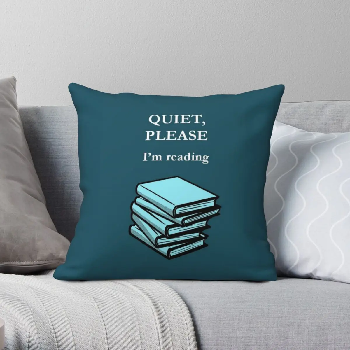 Quiet Please I'm Reading Square Pillowcase Polyester Linen Velvet Printed Zip Decorative Throw Pillow Case Sofa Cushion Cover
Quiet Please I'm Reading Square Pillowcase Polyester Linen Velvet Printed Zip Decorative Throw Pillow Case Sofa Cushion Cover