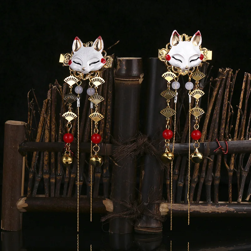 Cute Rabbit Fox Long Tassel Hair Clips Pearl Ribbon Hairpins Barrettes Chinese Hangfu for Women Girls Bride Hair Accessories
Cute Rabbit Fox Long Tassel Hair Clips Pearl Ribbon Hairpins Barrettes Chinese Hangfu for Women Girls Bride Hair Accessories