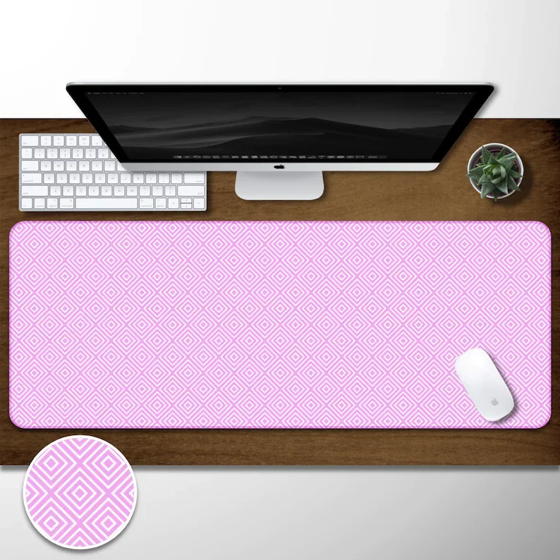 Large Desk Mat Mouse Pad (31" x 12") - Diamond Pattern (Pink), Anti-Slip, Home Office Decor
Large Desk Mat Mouse Pad (31" x 12") - Diamond Pattern (Pink), Anti-Slip, Home Office Decor