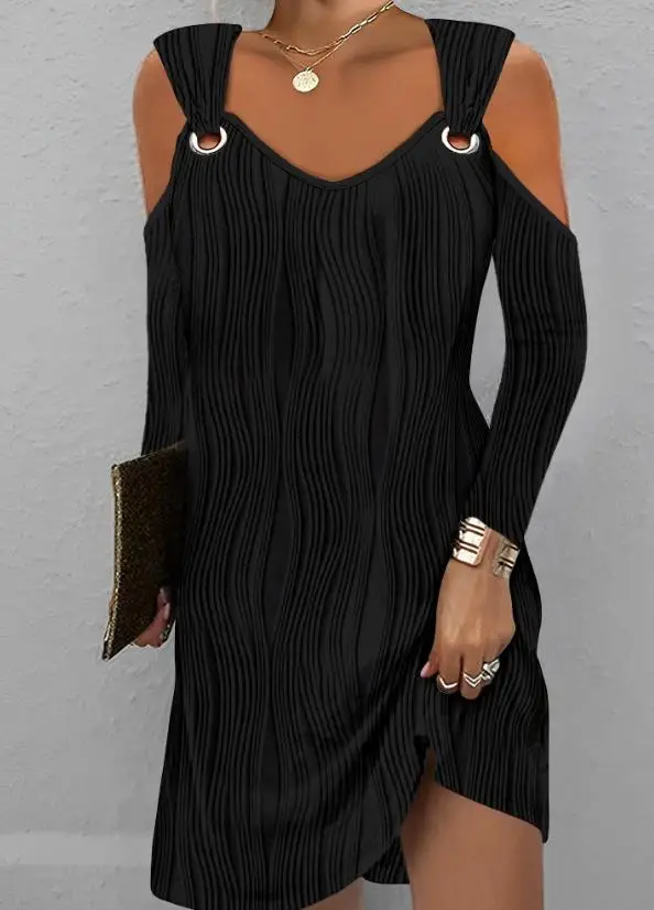 Off Shoulder Eyelet Texture Dress Woman Fashion Summer New Casual Long Sleeve Solid Color Female Pullover Straight Mini Skirts
Off Shoulder Eyelet Texture Dress Woman Fashion Summer New Casual Long Sleeve Solid Color Female Pullover Straight Mini Skirts