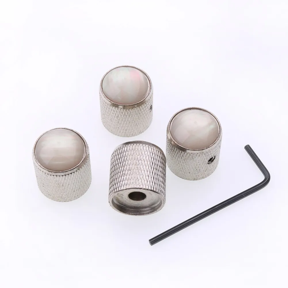4X Barrel Domed Knurled Guitar Control Knob Pearl Inlay For Tone Or Volume Knobs With Wrench Potentiometer Hat Cap Push Guitarra
4X Barrel Domed Knurled Guitar Control Knob Pearl Inlay For Tone Or Volume Knobs With Wrench Potentiometer Hat Cap Push Guitarra
