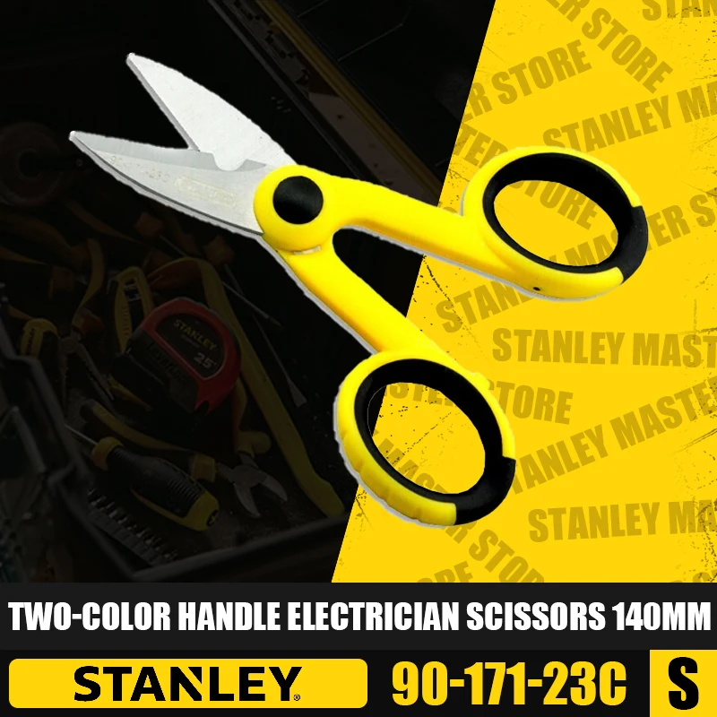 STANLEY 90-171-23C Two-Color Handle Electrician Scissors 140mm Hand Tools Wire Cutting and Stripping Multifunctional Scissors
STANLEY 90-171-23C Two-Color Handle Electrician Scissors 140mm Hand Tools Wire Cutting and Stripping Multifunctional Scissors