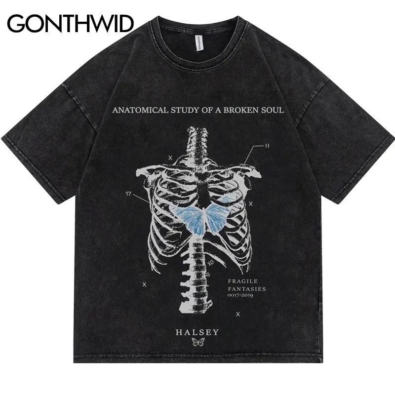 2022 Hip Hop Gothic T Shirt Streetwear Vintage Skull Butterfly Graphic Print Cotton Tshirts Harajuku Summer Short Sleeve Tees
2022 Hip Hop Gothic T Shirt Streetwear Vintage Skull Butterfly Graphic Print Cotton Tshirts Harajuku Summer Short Sleeve Tees