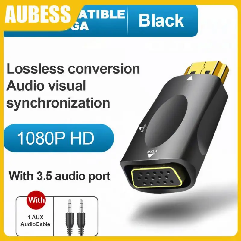 HDMI-compatible To Vga Cable Digital-to-analog Converter Portable Aux Audio Cable 3.5 Mm Jack Audio Hd 1080p Small
HDMI-compatible To Vga Cable Digital-to-analog Converter Portable Aux Audio Cable 3.5 Mm Jack Audio Hd 1080p Small