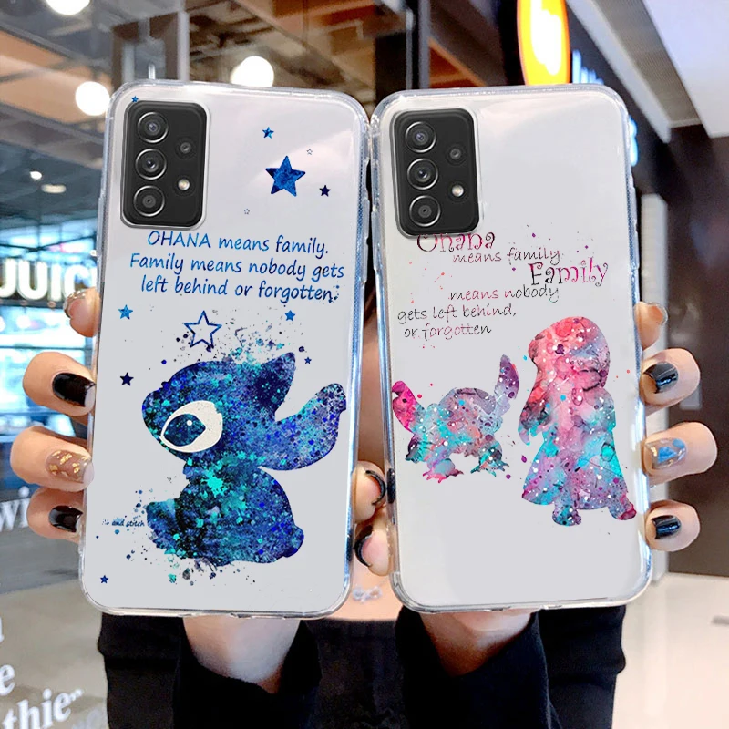 Stitch Anime Ohana For Samsung Galaxy A04 A04E A42 A12 A02S A91 A81 A71 A51 A41 A31 A21 Transparent Soft Phone Case Coque Capa
Stitch Anime Ohana For Samsung Galaxy A04 A04E A42 A12 A02S A91 A81 A71 A51 A41 A31 A21 Transparent Soft Phone Case Coque Capa