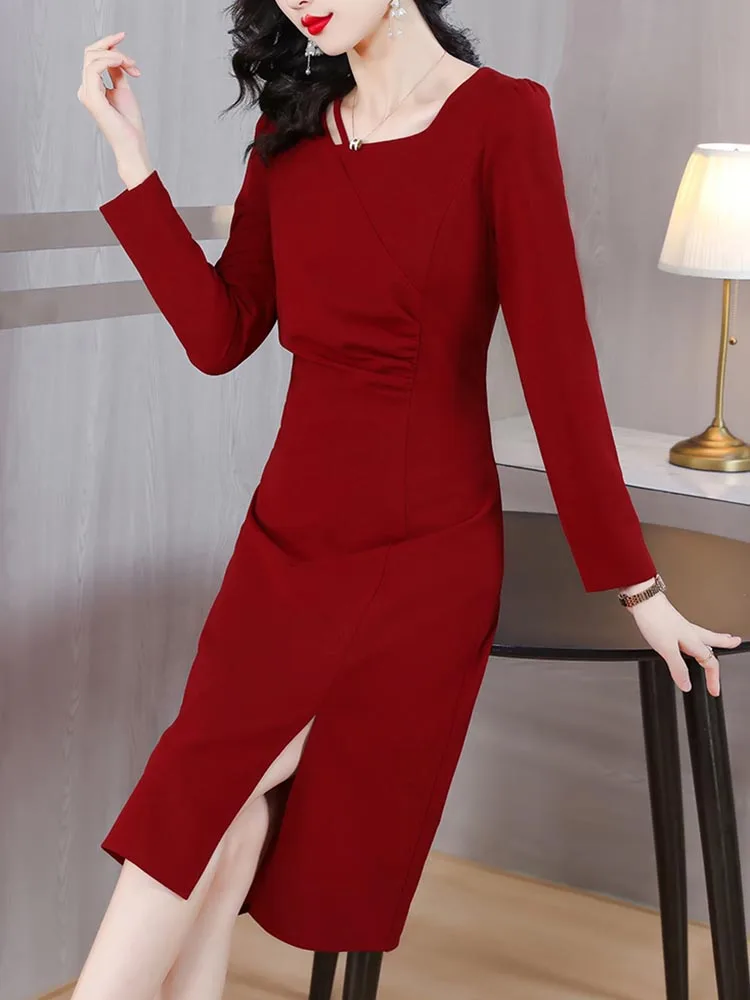 Elegant Autumn Winter Velvet Dresses for Women Long Sleeve 2023 Designer Ruffled Collar Party Cocktail Vestido Fiesta Vintage
Elegant Autumn Winter Velvet Dresses for Women Long Sleeve 2023 Designer Ruffled Collar Party Cocktail Vestido Fiesta Vintage