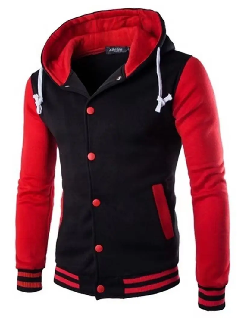 

Мужская/мужская бейсбольная куртка, модная дизайнерская винно-Красная мужская приталенная куртка для колледжа, Мужская брендовая стильная...