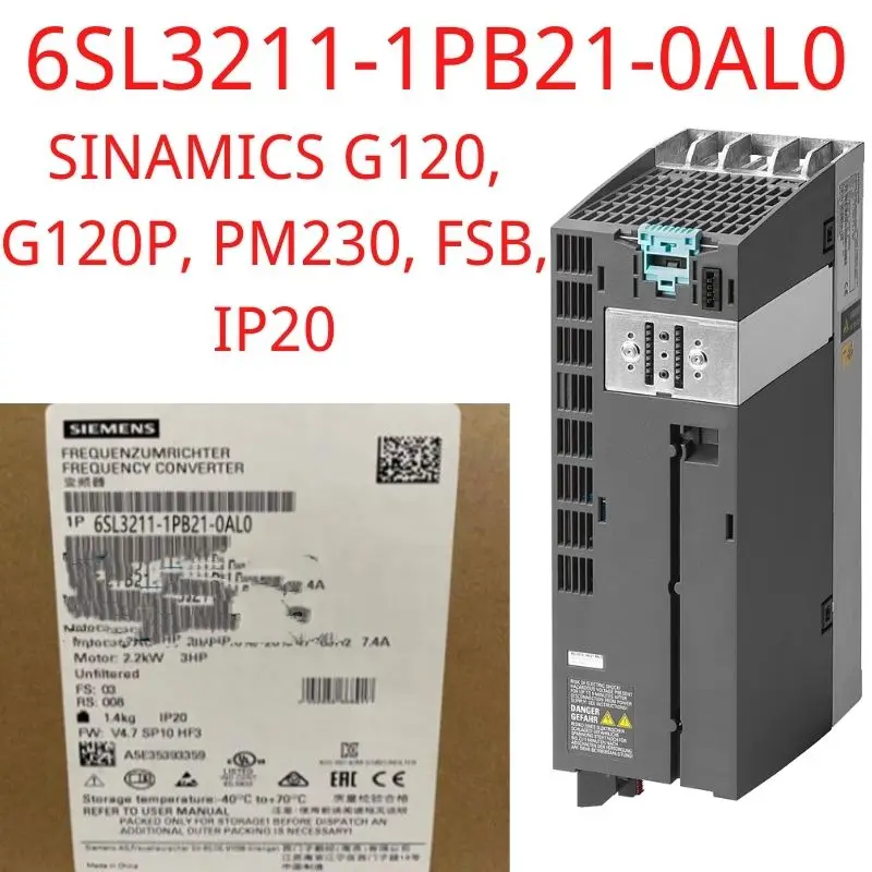 Новый модуль питания SINAMICS 6SL3211-1PB21-0AL 0, со встроенным фильтром класса А и измельчителем для торможения
Новый модуль питания SINAMICS 6SL3211-1PB21-0AL 0, со встроенным фильтром класса А и измельчителем для торможения