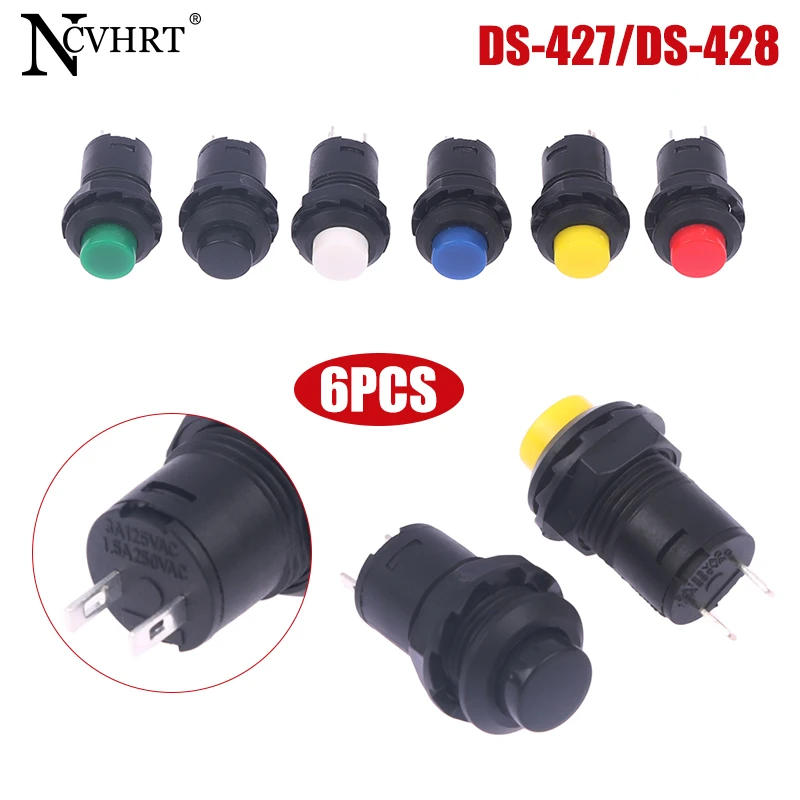 6pcs Self-Lock/Momentary Latching Push button Switches DS-428/427 OFF- ON Push Button Switch
6pcs Self-Lock/Momentary Latching Push button Switches DS-428/427 OFF- ON Push Button Switch