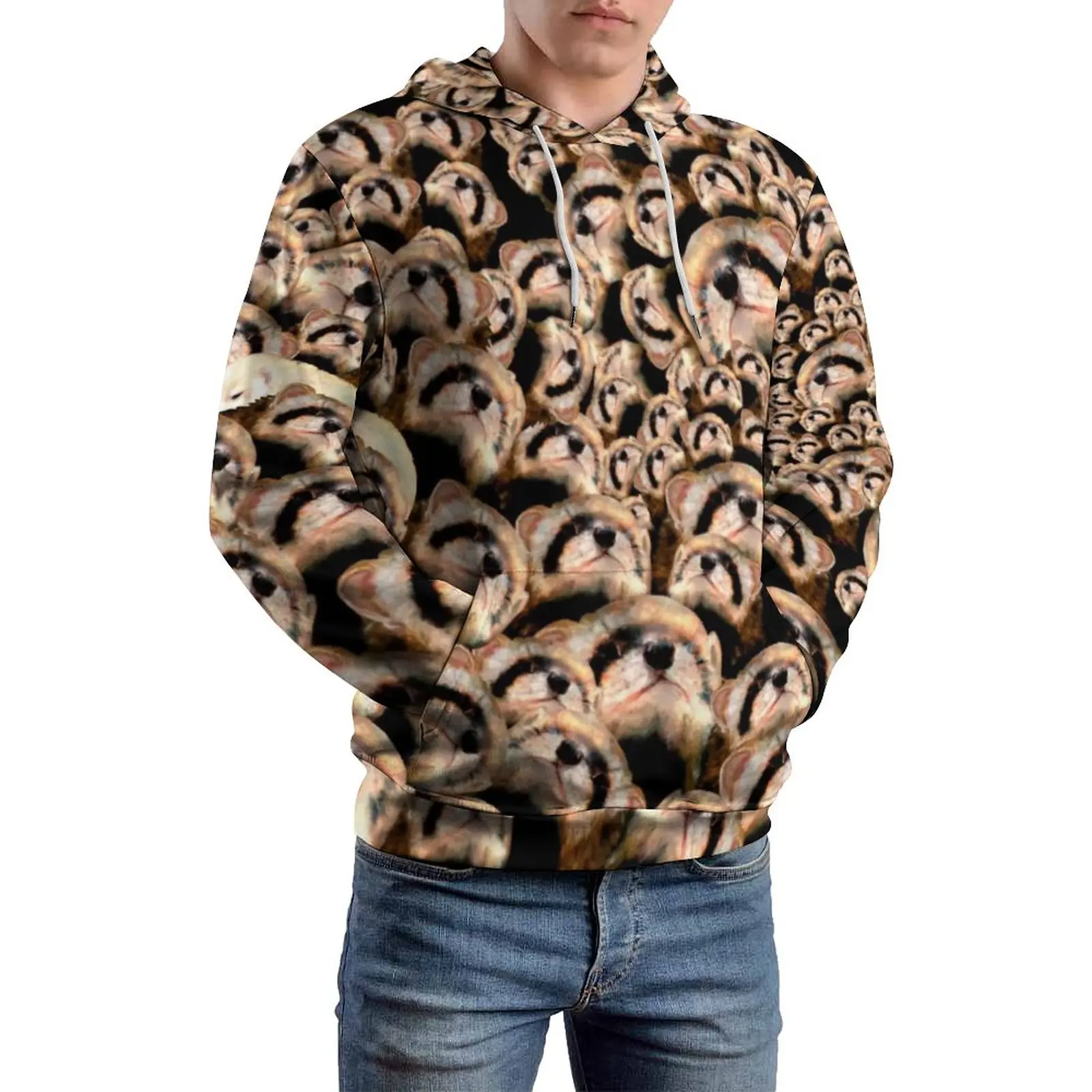 Cute Ferret Casual Hoodies Unisex 101 Furets Print Korean Fashion Hoodie Winter Long-Sleeve Modern Custom Top Plus Size 5XL 6XL
Cute Ferret Casual Hoodies Unisex 101 Furets Print Korean Fashion Hoodie Winter Long-Sleeve Modern Custom Top Plus Size 5XL 6XL