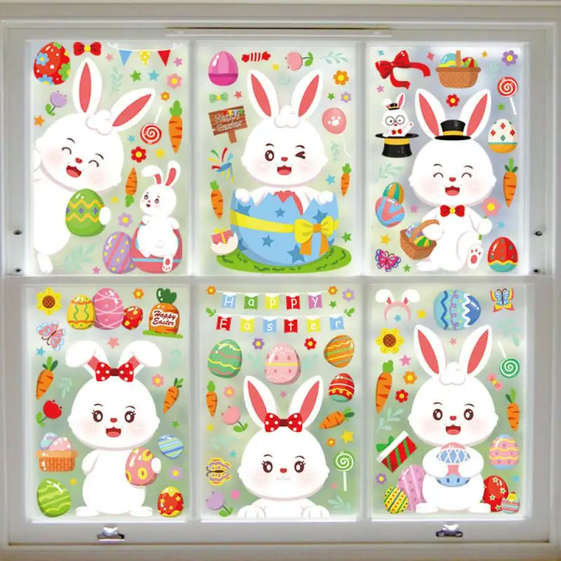 Happy Easter Window Stickers Rabbit Eggs Carrot Chick Electrostatic Wall Stickers 2023 Bunny Decoration For Easter Party
Happy Easter Window Stickers Rabbit Eggs Carrot Chick Electrostatic Wall Stickers 2023 Bunny Decoration For Easter Party