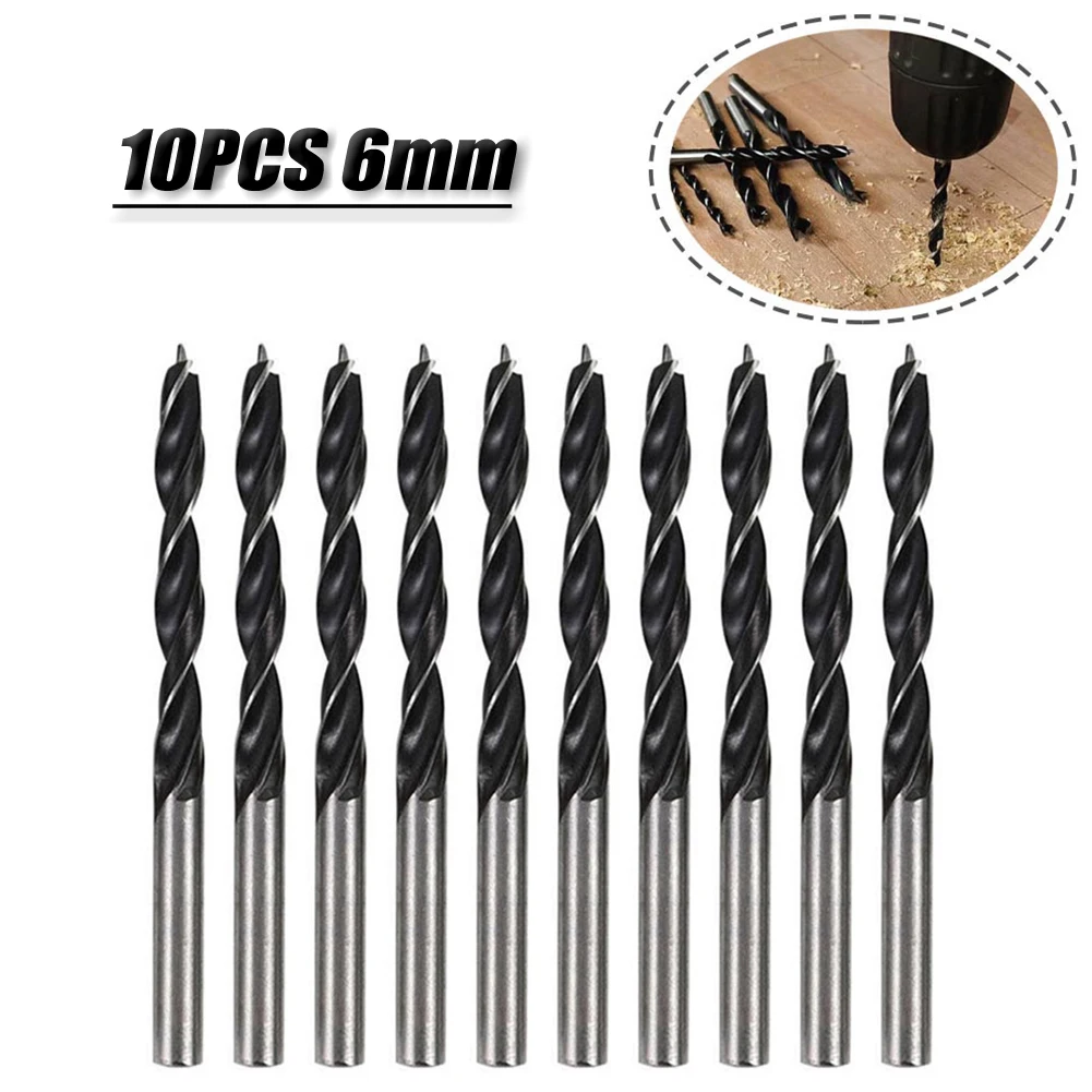 10pcs Woodworking Spiral Drill Bit 6mm Diameter Wood Drills With Center Point Twist-Drill Bits For Cutting Drilling
10pcs Woodworking Spiral Drill Bit 6mm Diameter Wood Drills With Center Point Twist-Drill Bits For Cutting Drilling