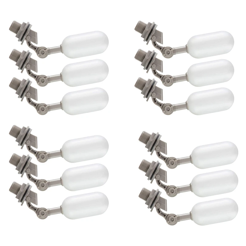 12-Piece Float Valve Set, 1 / 2-Inch Water Supply Pipe Float Valve With Adjusting Arm For Swimming Pool, Aquarium (Gray)
12-Piece Float Valve Set, 1 / 2-Inch Water Supply Pipe Float Valve With Adjusting Arm For Swimming Pool, Aquarium (Gray)