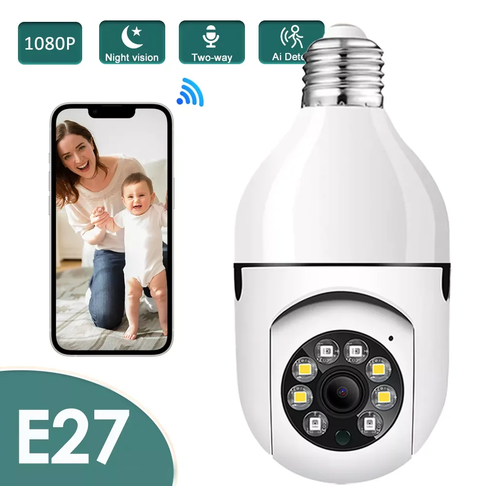 Камера видеонаблюдения с лампочками E27, Wi-Fi IP-камера с функцией ночного видения, цветной автоматический прибор для слежения за людьми, 4-крат...
Камера видеонаблюдения с лампочками E27, Wi-Fi IP-камера с функцией ночного видения, цветной автоматический прибор для слежения за людьми, 4-крат...