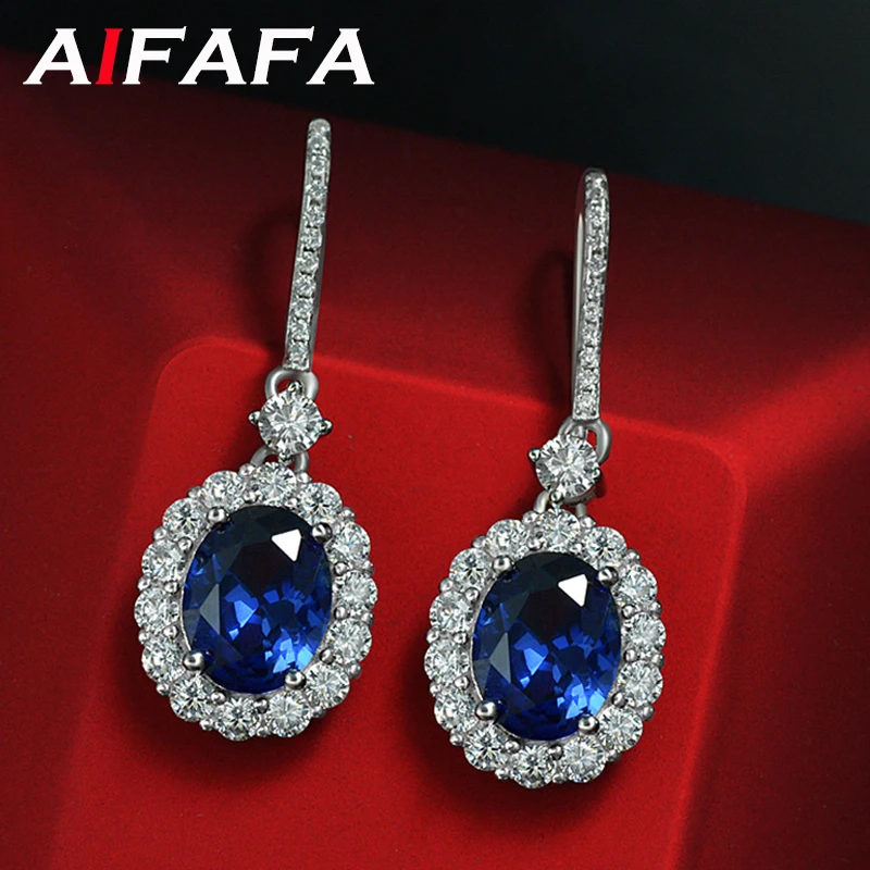 AIFAFA 100% S925 Sterling Silver Sapphire Earrings For Women 2 Carat Ruby Diamond Earbob Gemstone Eardrop Fine Jewelry Wholesale
AIFAFA 100% S925 Sterling Silver Sapphire Earrings For Women 2 Carat Ruby Diamond Earbob Gemstone Eardrop Fine Jewelry Wholesale