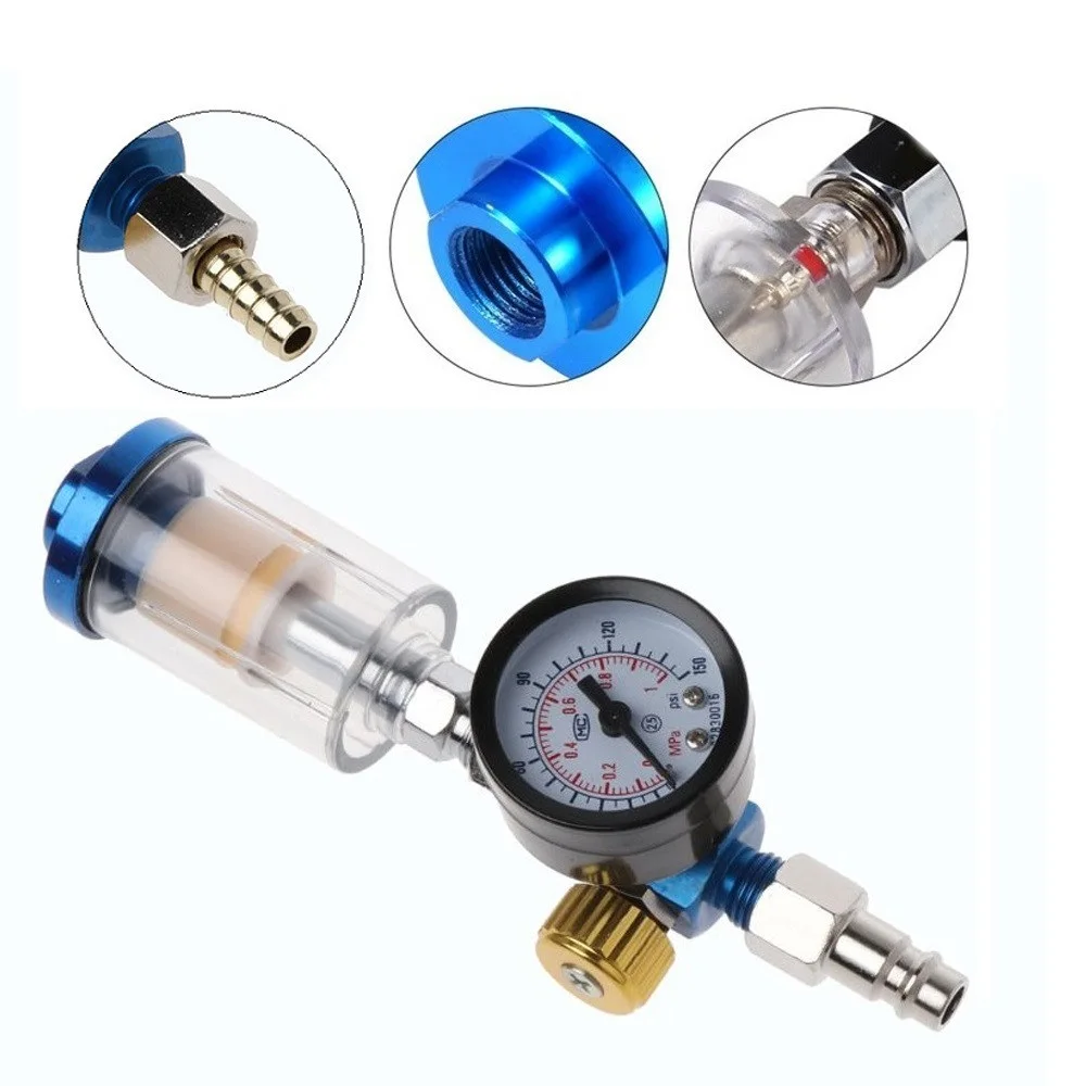 2022 Spray Gun Air Regulator Gauge + In-line Water Trap Filter + JP/EU/US Adapter Pneumatic Tools Accessories For Airbrush
2022 Spray Gun Air Regulator Gauge + In-line Water Trap Filter + JP/EU/US Adapter Pneumatic Tools Accessories For Airbrush
