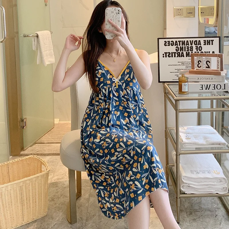 Women Nightgowns Lace Sleepwear Floral Print Nightwear Women's Home Clothing Sleepwear Female Sexy Lingerie Gown
Women Nightgowns Lace Sleepwear Floral Print Nightwear Women's Home Clothing Sleepwear Female Sexy Lingerie Gown