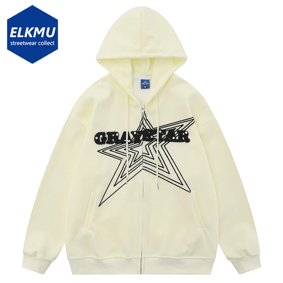 Harajuku Hoodie Coat Streetwear Hip Hop Embroidery Star Letter Zip Up Hooded Sweatshirt Jackets 2023 Fashion Loose Casual Coats
Harajuku Hoodie Coat Streetwear Hip Hop Embroidery Star Letter Zip Up Hooded Sweatshirt Jackets 2023 Fashion Loose Casual Coats