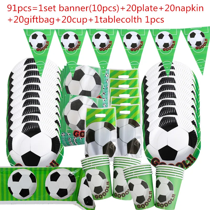 20people Football theme Party Tableware Plates Napkins flag Birthday Kids favors Cups Gift bag Baby Shower Party Supplies Decor
20people Football theme Party Tableware Plates Napkins flag Birthday Kids favors Cups Gift bag Baby Shower Party Supplies Decor