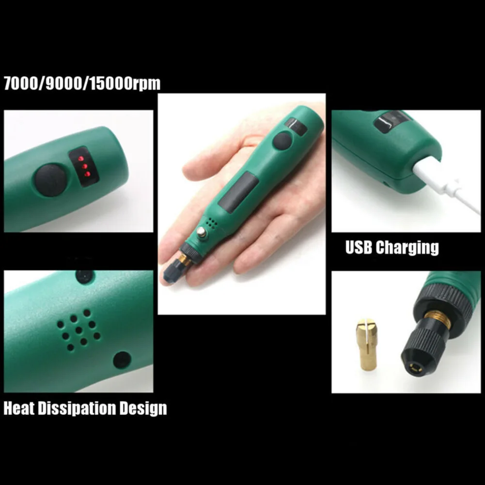 Variable Speed Grinder Set USB Charging Electric Drill Engraving Pen Kit For Cutting Engraving Jade Agate Wood Carving
Variable Speed Grinder Set USB Charging Electric Drill Engraving Pen Kit For Cutting Engraving Jade Agate Wood Carving