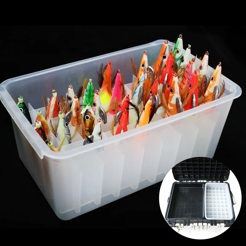 ZYZ Fake Bait Storage Box 54 Cubicles Wooden Shrimp Octopus Hook Case Bottom Drainage Hole Design Lure Sea Fishing Accessories
ZYZ Fake Bait Storage Box 54 Cubicles Wooden Shrimp Octopus Hook Case Bottom Drainage Hole Design Lure Sea Fishing Accessories