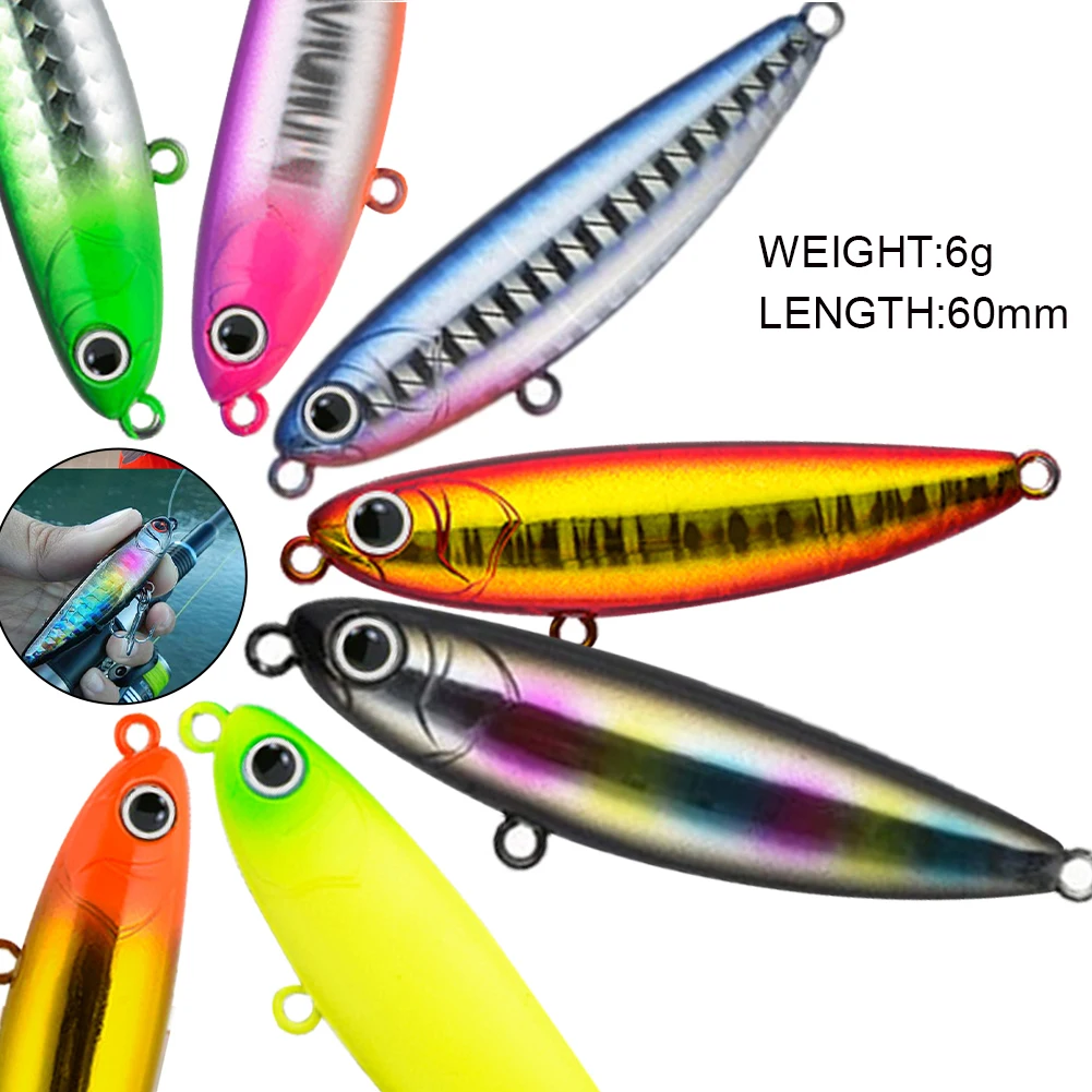 Hot 60mm/6g Fishing Lure Floating Pencil Bait Topwater Artificial Hard Bait Freshwater Saltwater Carp Fishing Tackle Accessories
Hot 60mm/6g Fishing Lure Floating Pencil Bait Topwater Artificial Hard Bait Freshwater Saltwater Carp Fishing Tackle Accessories