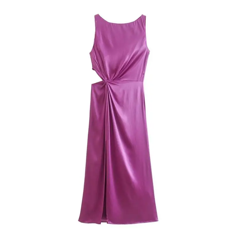 Dress 2022 New Elegant Purple Slim Ladies Dress Fashion Chic O Neck Hollow Knotted Youth Casual Dress Women
Dress 2022 New Elegant Purple Slim Ladies Dress Fashion Chic O Neck Hollow Knotted Youth Casual Dress Women