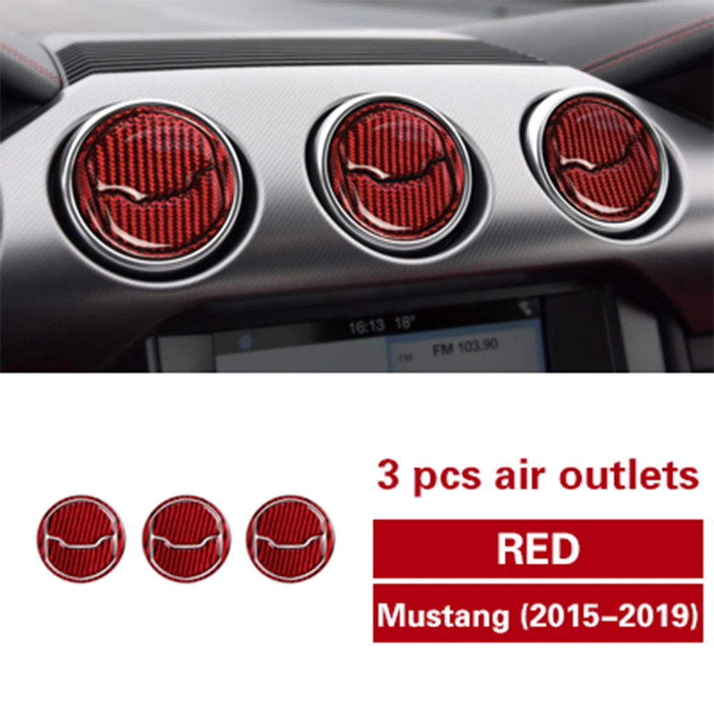 Red Carbon Fiber Center Air Conditioning Outlet Vent Cover Trim Car Dashboard Dash Sticker Strip For Ford Mustang 2015-2023
Red Carbon Fiber Center Air Conditioning Outlet Vent Cover Trim Car Dashboard Dash Sticker Strip For Ford Mustang 2015-2023