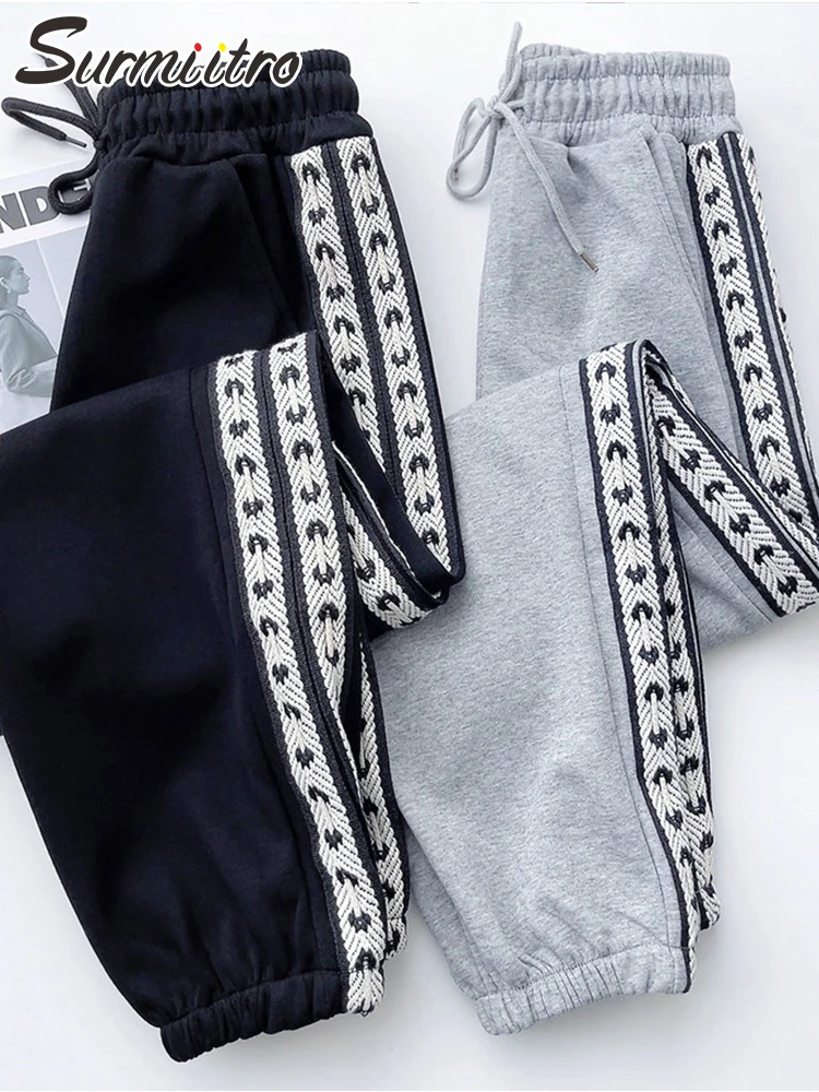 SURMIITRO 2022 Fashion Spring Summer Long Harem Pants Women Korean Fashion Black Grey Side Webbing Sweatpants Trouser Female
SURMIITRO 2022 Fashion Spring Summer Long Harem Pants Women Korean Fashion Black Grey Side Webbing Sweatpants Trouser Female