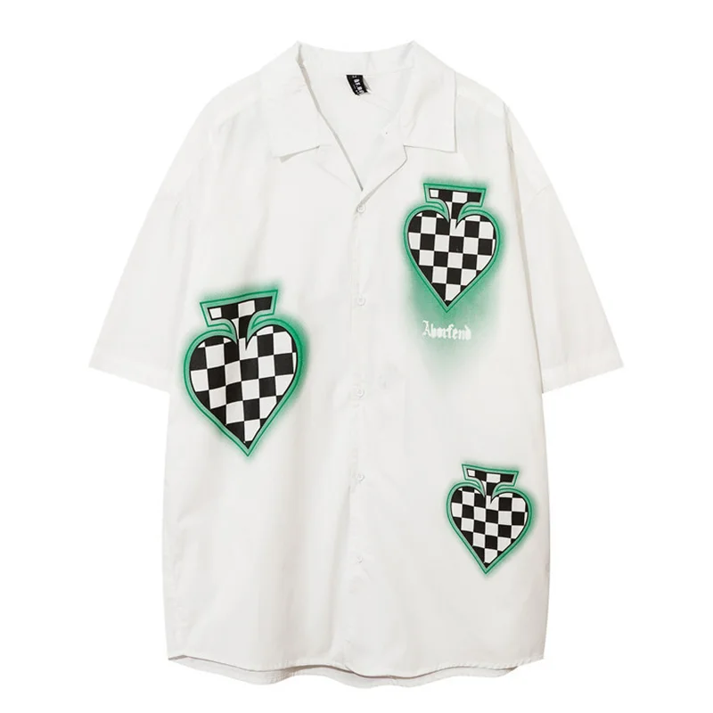 Oversized Hip Hop Short Sleeves Casual Shirts Streetwear Summer Printed Button Up Blouse Loose Tops For Male
Oversized Hip Hop Short Sleeves Casual Shirts Streetwear Summer Printed Button Up Blouse Loose Tops For Male