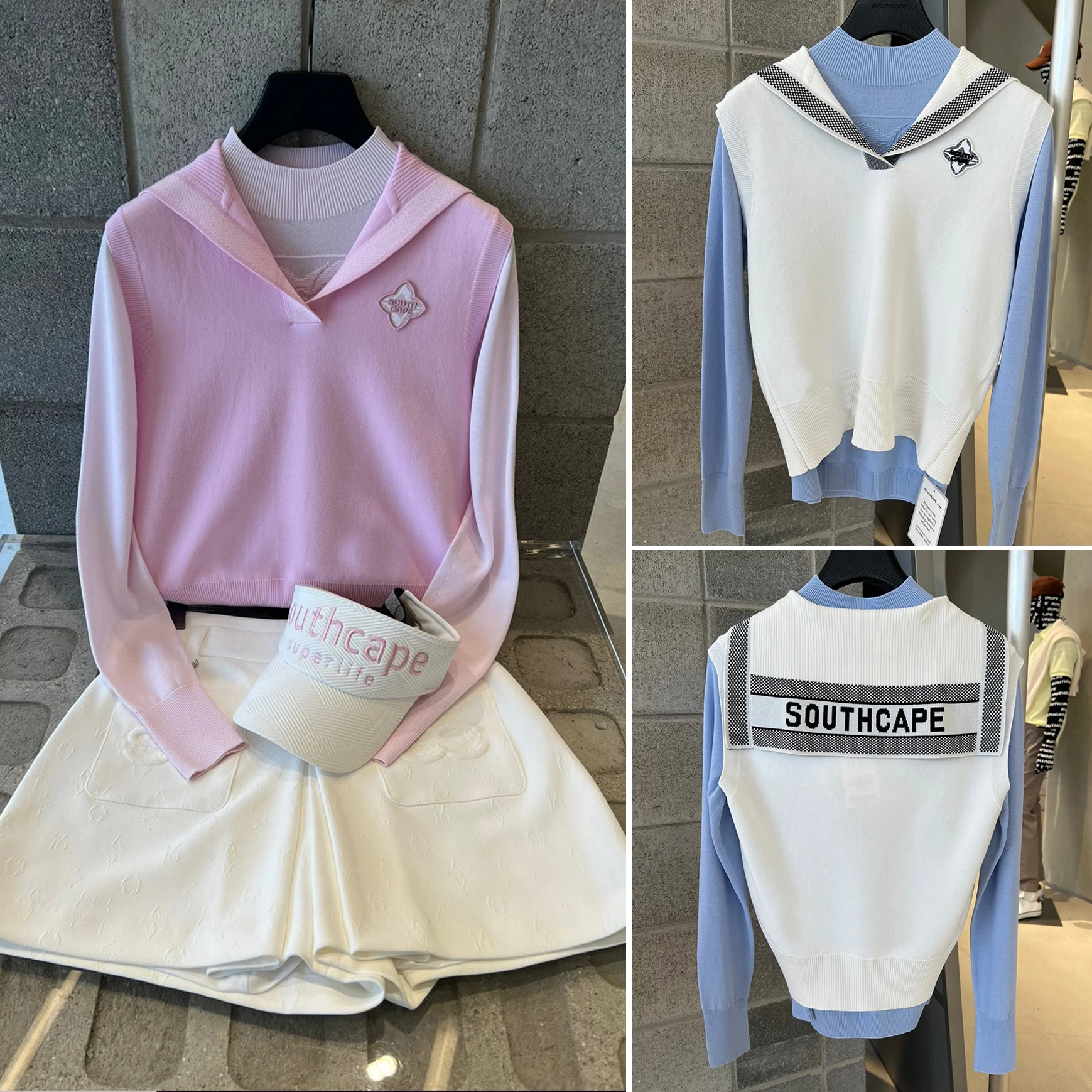 Southcape Golf Women Summer and Autumn Vest Navy Neck Joker Vest Golf Knitted Top
Southcape Golf Women Summer and Autumn Vest Navy Neck Joker Vest Golf Knitted Top