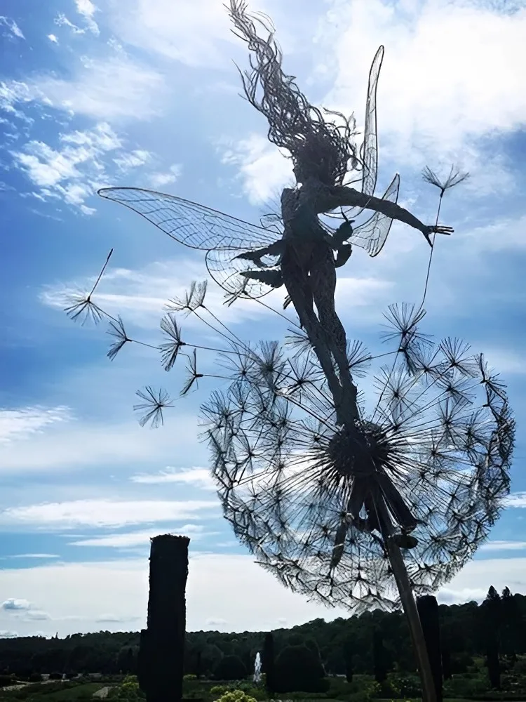 Fairy Garden Decoration Dandelion Dancing Fairy for Garden Metal Elf Silhouette Ornament Yard Art Decor Lawn Landscape Sculpture
Fairy Garden Decoration Dandelion Dancing Fairy for Garden Metal Elf Silhouette Ornament Yard Art Decor Lawn Landscape Sculpture