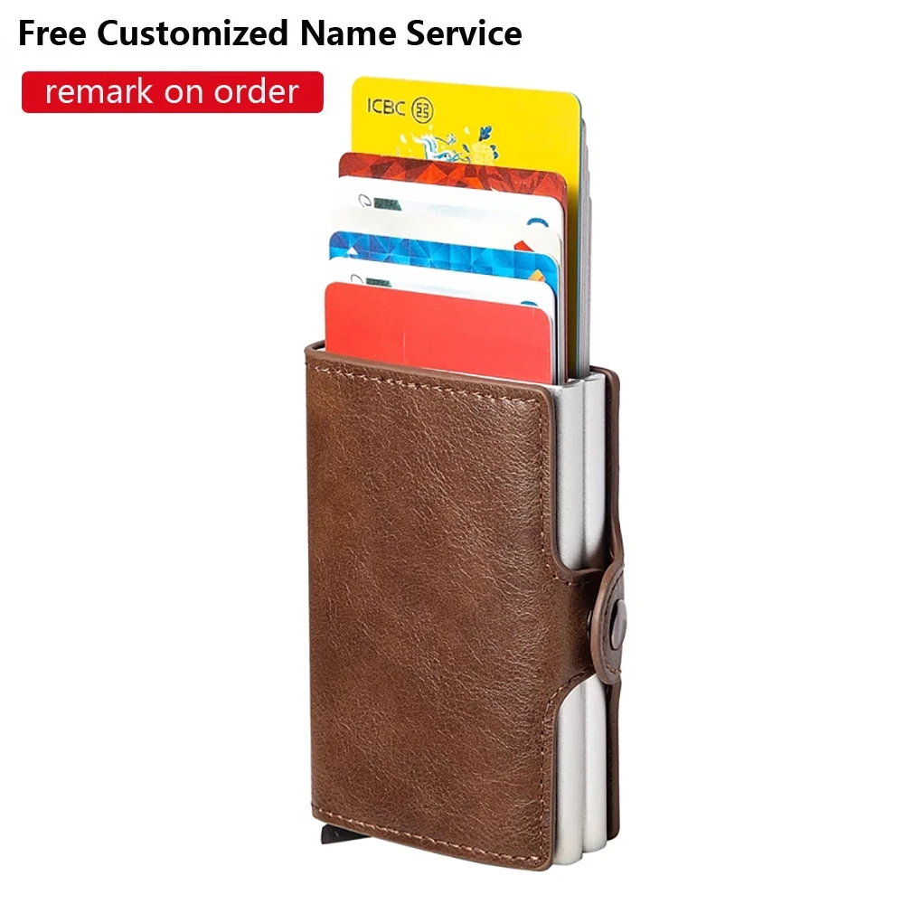 Bycobecy New Short Smart Wallet For Men Business RFID Card Holder Case Aluminium Double Box Small Fashion Pure Purse Money Bag
Bycobecy New Short Smart Wallet For Men Business RFID Card Holder Case Aluminium Double Box Small Fashion Pure Purse Money Bag