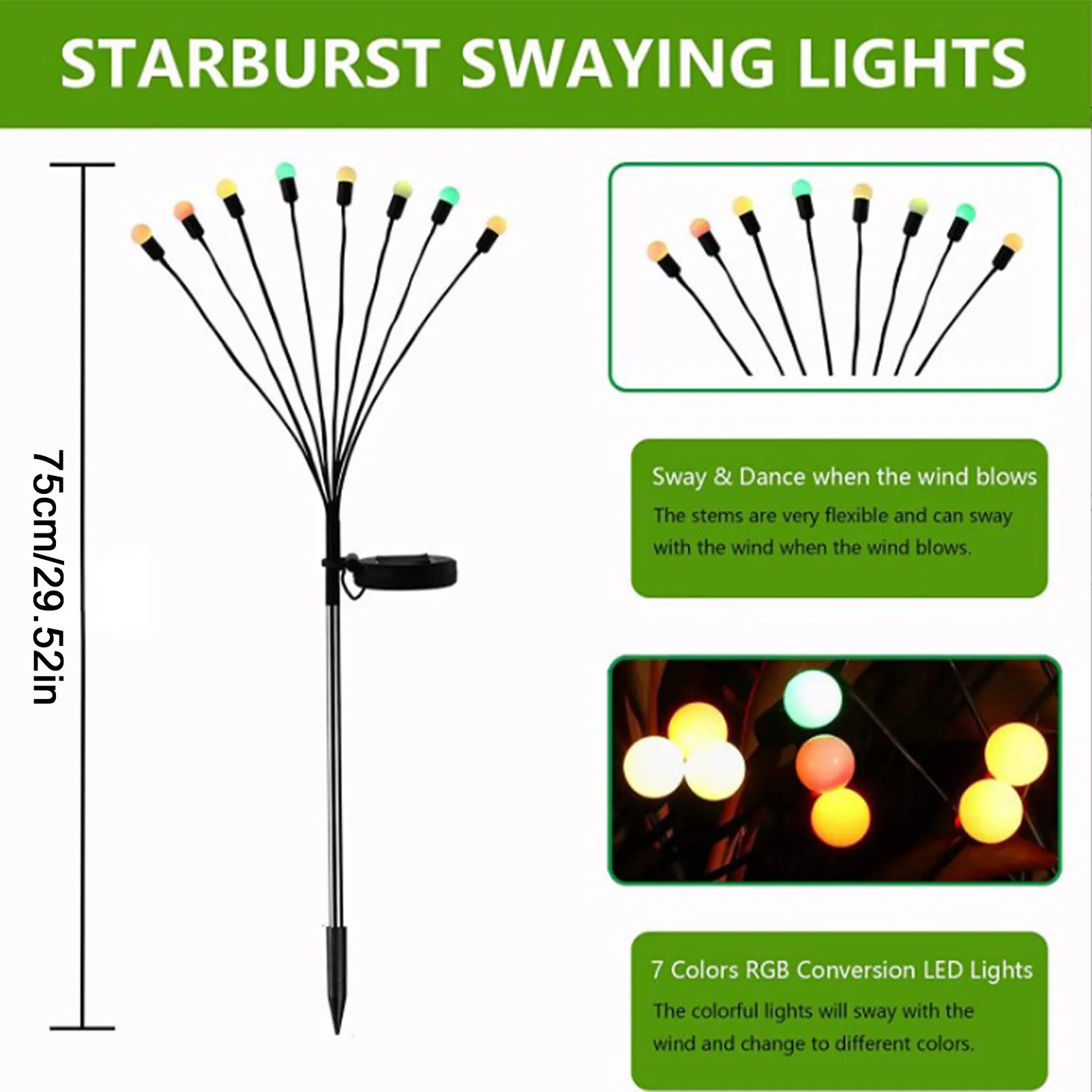 Solar Light Firefly Lights Color Light Decorative Lights IP65 Lighting Outdoor Solar Energy Birthdays Garden Decor
Solar Light Firefly Lights Color Light Decorative Lights IP65 Lighting Outdoor Solar Energy Birthdays Garden Decor