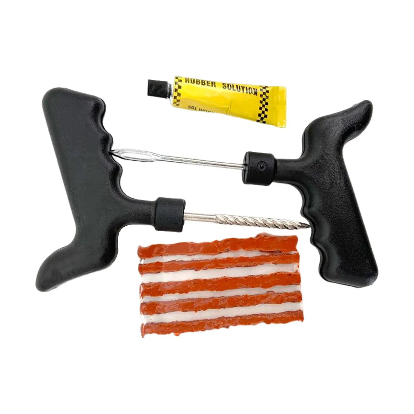8x T Handle Tire Repair Plugs Tubeless Tires Seal Filling Puncture Tools Heavy Duty Tire Plug Kit for Car Truck Tractor ATV
8x T Handle Tire Repair Plugs Tubeless Tires Seal Filling Puncture Tools Heavy Duty Tire Plug Kit for Car Truck Tractor ATV
