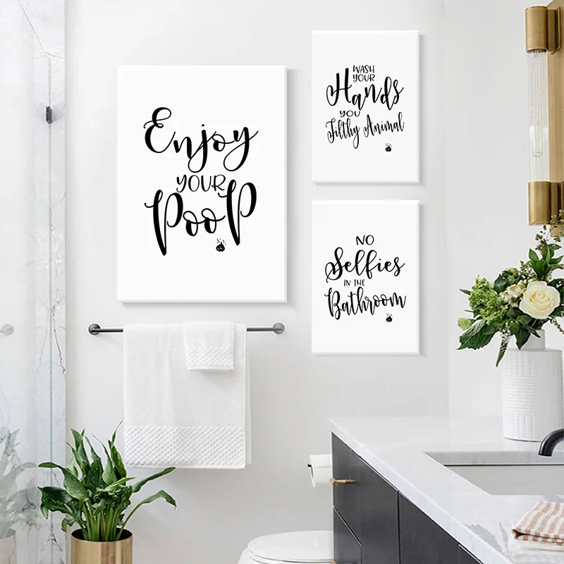 Quotes and Proverbs Art Painting Posters Bathroom Decoration Painting Morden Style Canvas Painting for Living Room Home Decor
Quotes and Proverbs Art Painting Posters Bathroom Decoration Painting Morden Style Canvas Painting for Living Room Home Decor