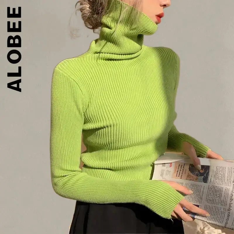 Alobee Women Sweater Turtleneck Knitted New Casual Harajuku Women's Sweater Sexy Korean Top Women Simple Slim Tops
Alobee Women Sweater Turtleneck Knitted New Casual Harajuku Women's Sweater Sexy Korean Top Women Simple Slim Tops
