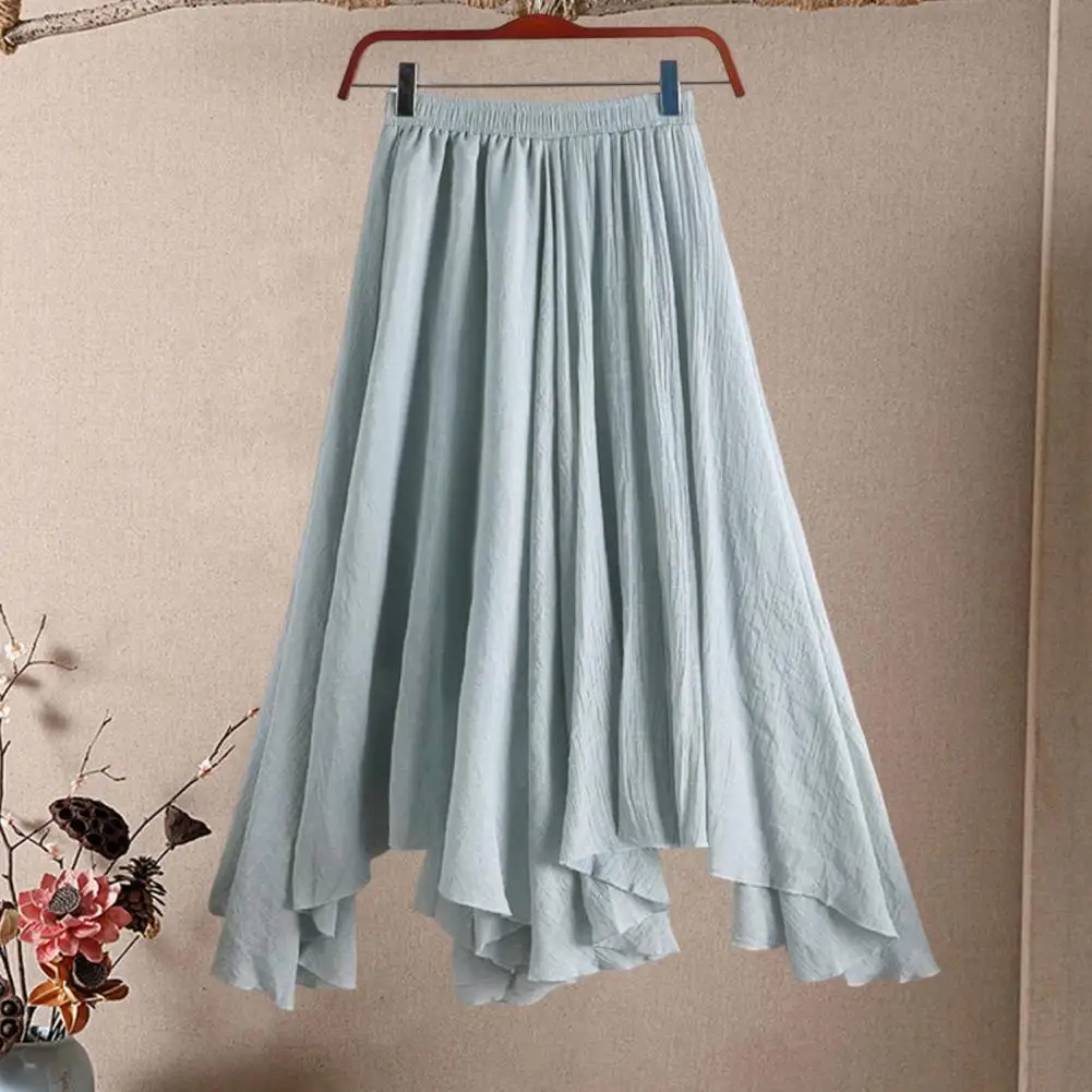 Beautiful Summer Skirt Solid Color Loose Elastic Waist Big Swing Summer Skirt Soft Women Skirt Women Garment
Beautiful Summer Skirt Solid Color Loose Elastic Waist Big Swing Summer Skirt Soft Women Skirt Women Garment