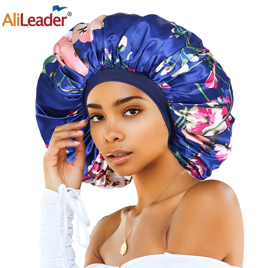 Large Wide Elastic Band Silk Satin Bonnet For Curly Hair Jumbo Bonnet For Women Hair Care Hair Bonnet For All Braids Long Hair 
Large Wide Elastic Band Silk Satin Bonnet For Curly Hair Jumbo Bonnet For Women Hair Care Hair Bonnet For All Braids Long Hair