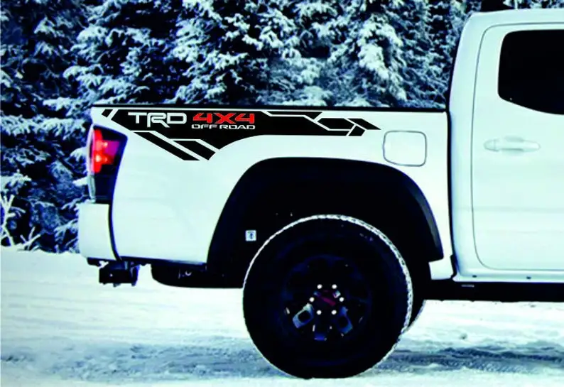 

Toyota Tacoma /Tundra - 2 шт., наклейка с боковыми полосками, виниловая графическая наклейка с логотипом высокого качества!