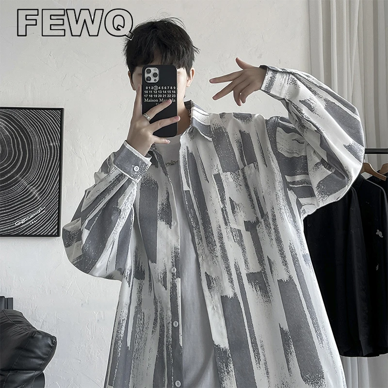 Мужская Осенняя рубашка FEWQ, однобортная модная одежда в Корейском стиле, новинка 2022, мужская повседневная верхняя одежда с отложным воротни...
Мужская Осенняя рубашка FEWQ, однобортная модная одежда в Корейском стиле, новинка 2022, мужская повседневная верхняя одежда с отложным воротни...