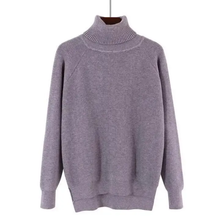 Классические осенне-зимние плотные теплые топы с высоким воротником, Женский пуловер, джемпер, вязаный свитер
Классические осенне-зимние плотные теплые топы с высоким воротником, Женский пуловер, джемпер, вязаный свитер