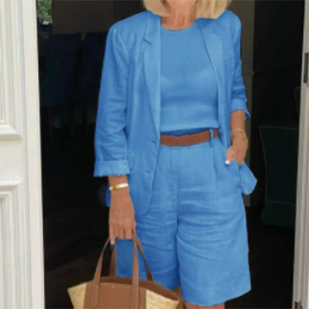 Attractive Blazer Half Shorts Streetwear Lapel Ladies Pure Color Temperament Blazer Half Shorts Suit Coat Shorts Thin
Attractive Blazer Half Shorts Streetwear Lapel Ladies Pure Color Temperament Blazer Half Shorts Suit Coat Shorts Thin