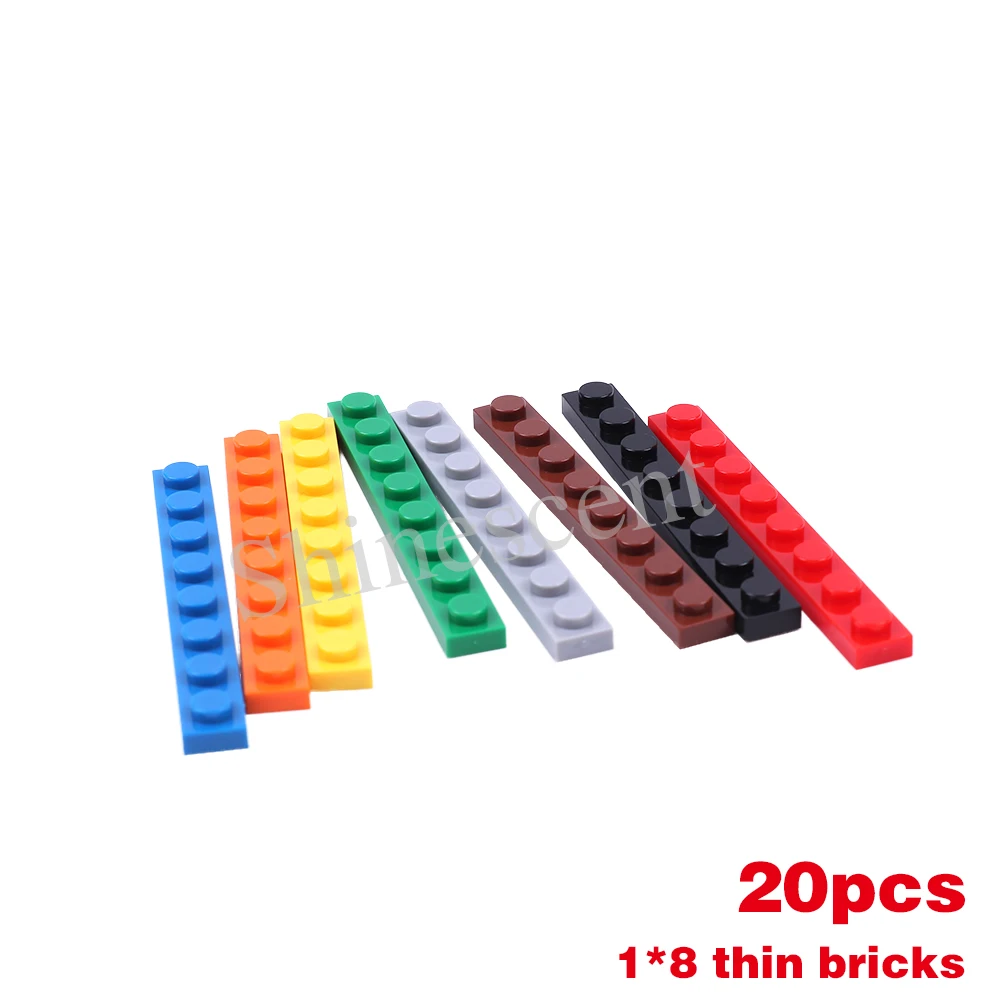 20pcs Classic Size Building Blocks Smooth Thin Basic Bricks 1x8 Dots Toys Compatible with All Major Brands for Children 6+ Ages
20pcs Classic Size Building Blocks Smooth Thin Basic Bricks 1x8 Dots Toys Compatible with All Major Brands for Children 6+ Ages
