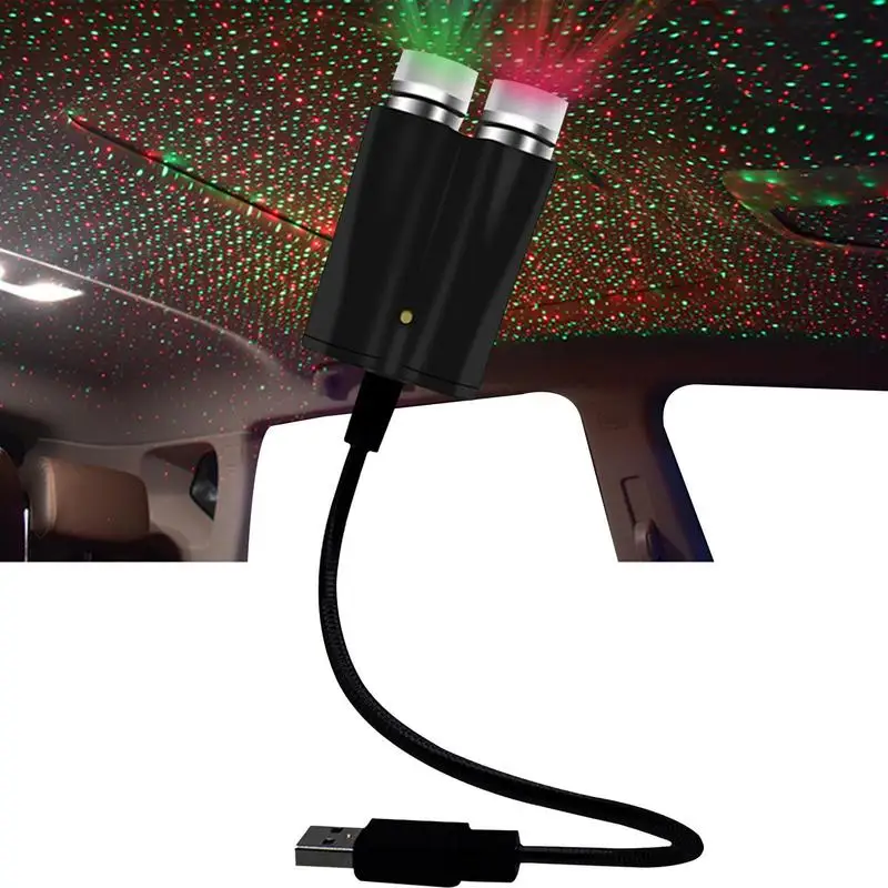 

USB Star Projection Light USB Star Night Light Car Ceiling Interior Roof Lights Portable Atmosphere Decorative Auto Roof Light