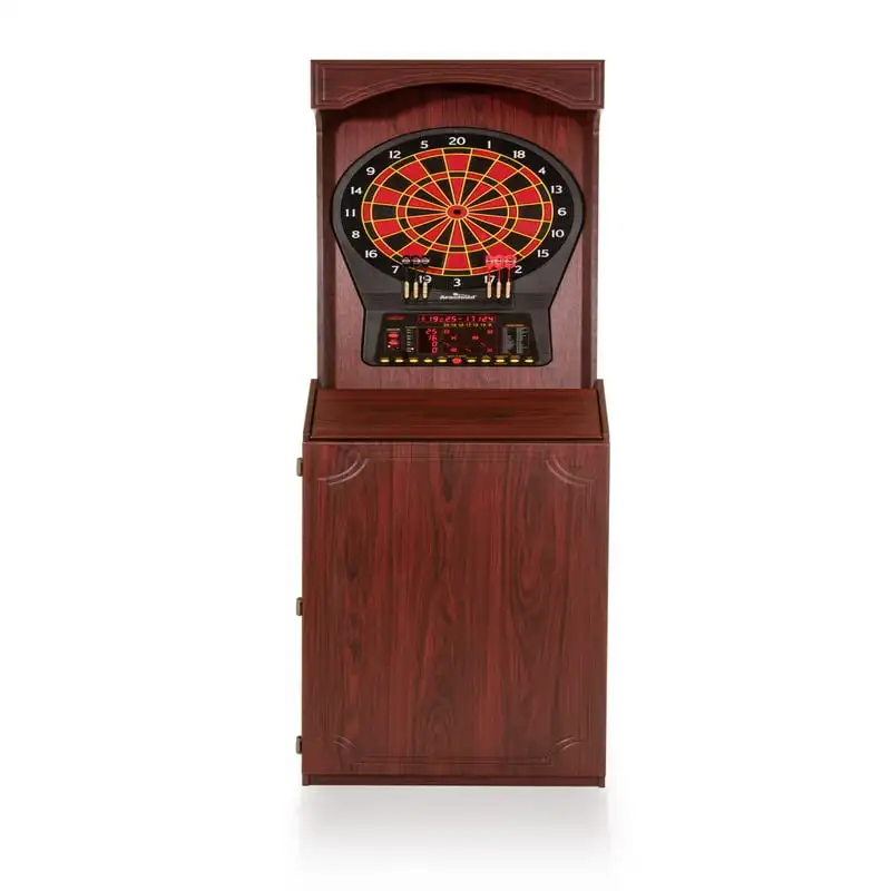 Pro 800 Standing Electronic Dartboard Cabinet with CHERRY , Regulation 15.5 In. Target Area, 8-Player Score Display and 39 Games
Pro 800 Standing Electronic Dartboard Cabinet with CHERRY , Regulation 15.5 In. Target Area, 8-Player Score Display and 39 Games