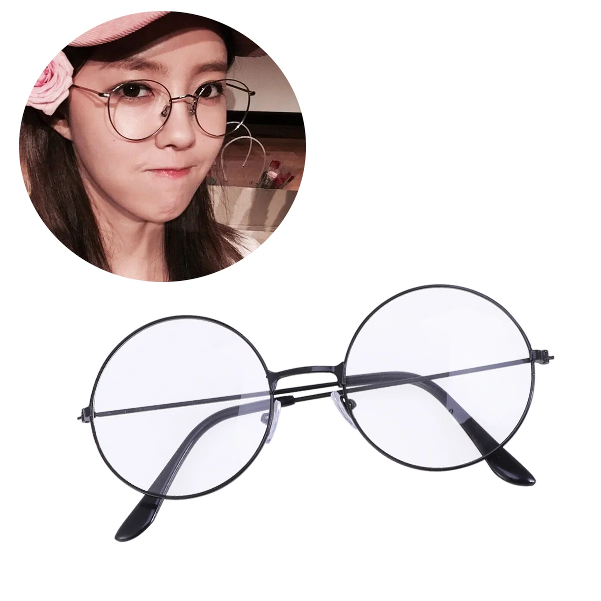 Glasses Round Myopic Retro Clear Eyeglasses Metallens Sunglasses Circle Unisex Frame Black Cosplay Vintage Styleclaus Classic
Glasses Round Myopic Retro Clear Eyeglasses Metallens Sunglasses Circle Unisex Frame Black Cosplay Vintage Styleclaus Classic